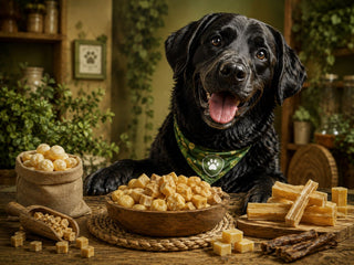 Keetjes Kaas Familie met natuurlijke kaassnacks voor honden