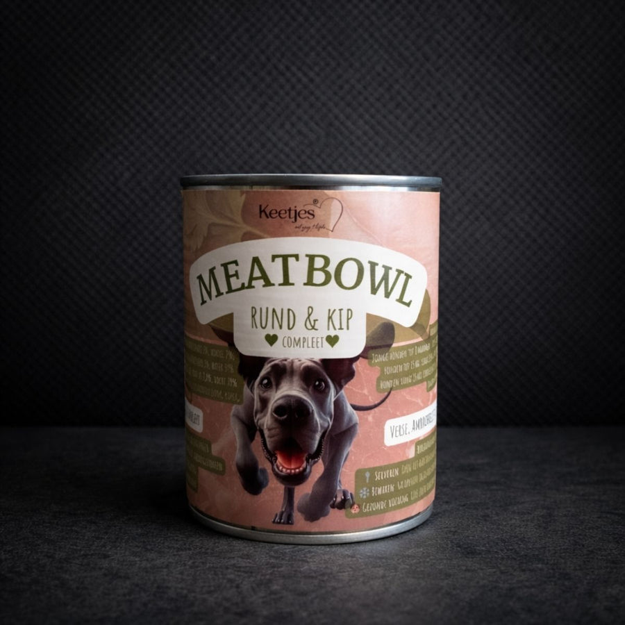 MeatBowl Rund & Kip Compleet – complete slow cooked hondenvoeding met rund en kip